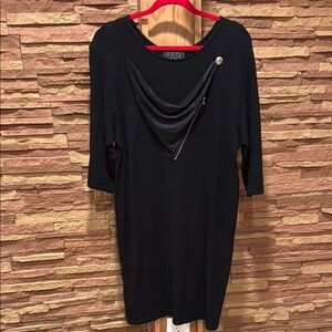 BNWNT NY77 Black Dress with Button Detail